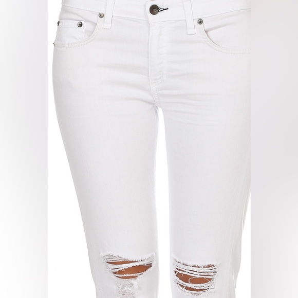 Rag & Bone Dre Capri jean distressed White Prospector 23 - Picture 3 of 12